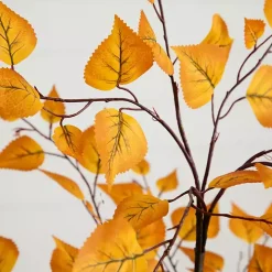 Autumn Birch Tree in Decorative Planter, 4 ft.