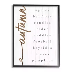 Autumn Checklist Canvas Wall Art