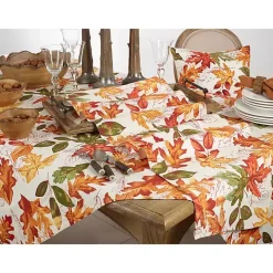 Autumn Foliage Outline Harvest Table Runner