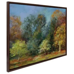 Autumn Forest Day Framed Canvas Art Print
