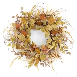 Autumn Leaves and Straw Wreath