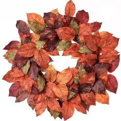 Autumnal Salal Leaves Harvest Wreath