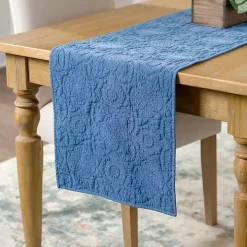 Avery Blue Quilted Table Runner, 80 in.