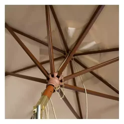 Beige 9 ft. Eucalyptus Outdoor Umbrella