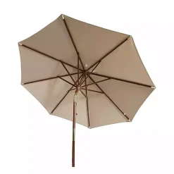 Beige 9 ft. Eucalyptus Outdoor Umbrella