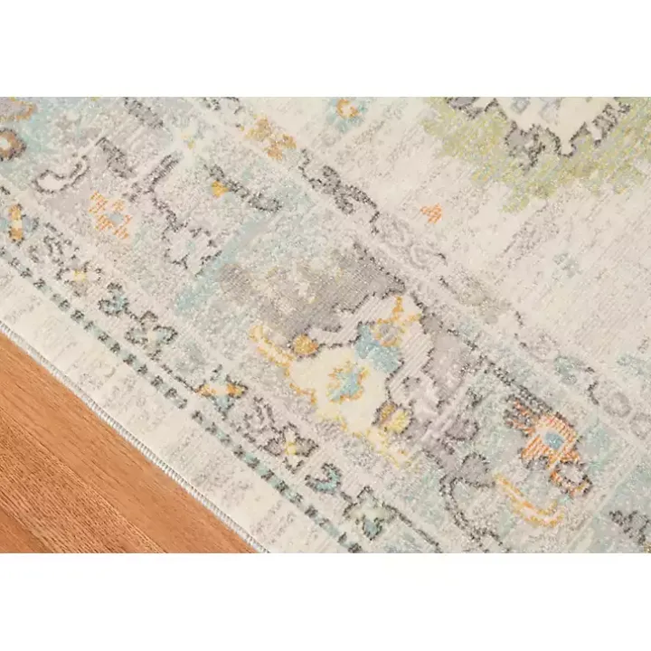 Beige Bohemian Area Rug, 5x8