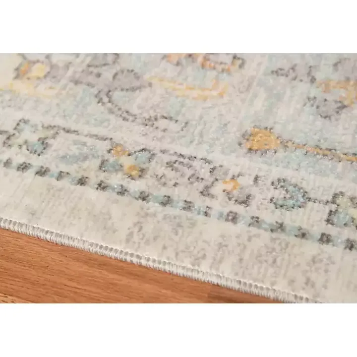 Beige Bohemian Area Rug, 5x8