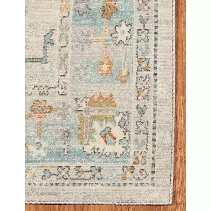 Beige Bohemian Area Rug, 5x8