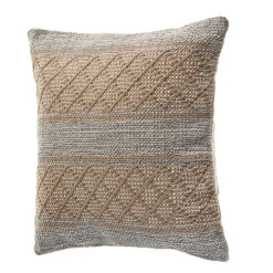 Beige Criss Cross Accent Pillow