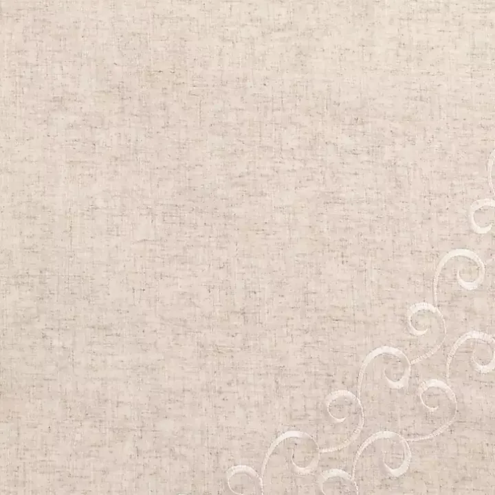 Beige Embroidered Tree Skirt