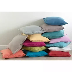 Beige Fringed Edge Pillow