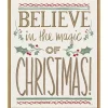 Believe in the Magic Christmas Canvas Wall Plaque