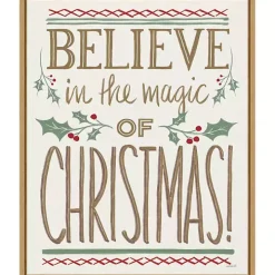 Believe in the Magic Christmas Canvas Wall Plaque