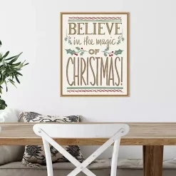 Believe in the Magic Christmas Canvas Wall Plaque