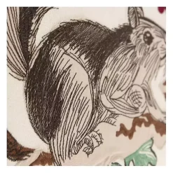 Berry and Squirrel Christmas Throw Pillow