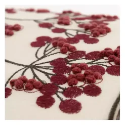 Berry and Squirrel Christmas Throw Pillow