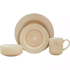 Betsy Cream Ribbed 16-pc. Dinnerware Set
