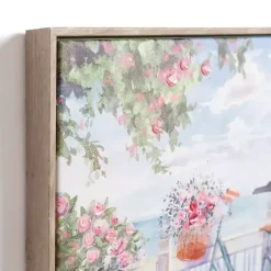 Bike on the Boardwalk Framed Canvas Art Print