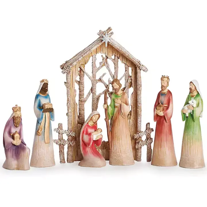 Birch Backdrop 7-pc. Nativity Scene Figurines