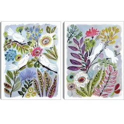 Bird Love Framed Canvas Art Prints, Set of 2