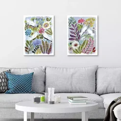 Bird Love Framed Canvas Art Prints, Set of 2