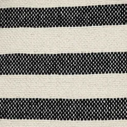 Black & White Bungalow Stripe Throw Pillow