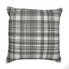 Black & White Handwoven Plaid Throw Pillow
