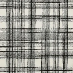 Black & White Handwoven Plaid Throw Pillow