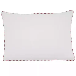 Black & White Merry Christmas Bulbs Lumbar Pillow