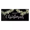 Black and Green Merry Christmas Canvas Art Print