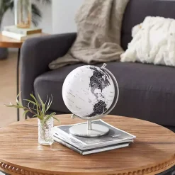 Black and White Aluminum Globe