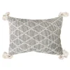 Black and White Diamond Woven Lumbar Pillow