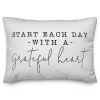 Black and White Grateful Heart Pillow