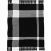 Black and White Plaid Organic Cotton Throw