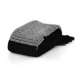 Black and White Plaid Organic Cotton Throw