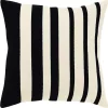 Black Asymmetrical Linear Throw Pillow