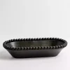 Black Beaded Wood Dough Bowl