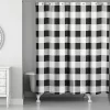Black Buffalo Check Shower Curtain