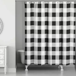 Black Buffalo Check Shower Curtain