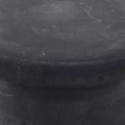 Black Clay Hourglass Accent Table