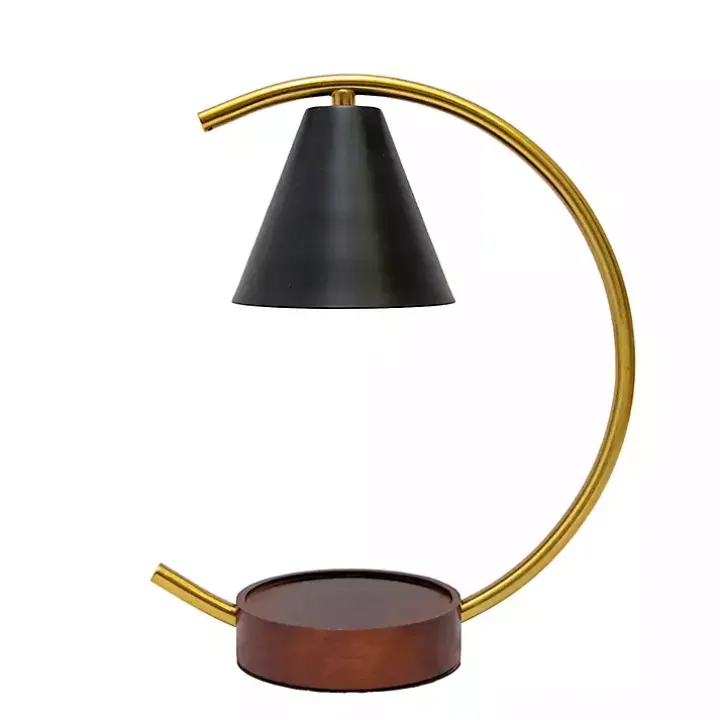 Black Half Moon Candle Warmer Lamp