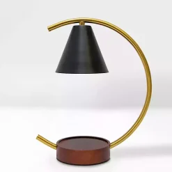 Black Half Moon Candle Warmer Lamp