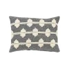 Black Heathered Embroidered Diamond Throw Pillow