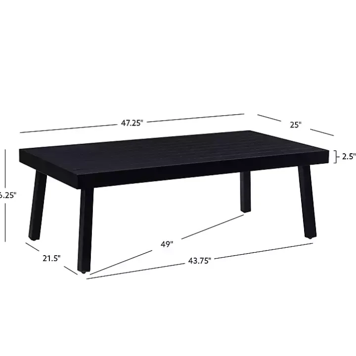 Black Holland Outdoor Coffee Table