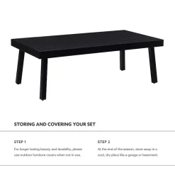 Black Holland Outdoor Coffee Table