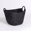 Black Hyacinth Basket with Handles