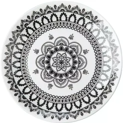 Black Lila Patterned 12-pc. Dinnerware Set