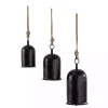 Black Metal Hanging Bells, Set of 3