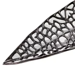 Black Metal Leaf Trays, Set of 2