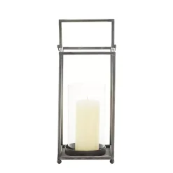 Black Metal Modern Lantern